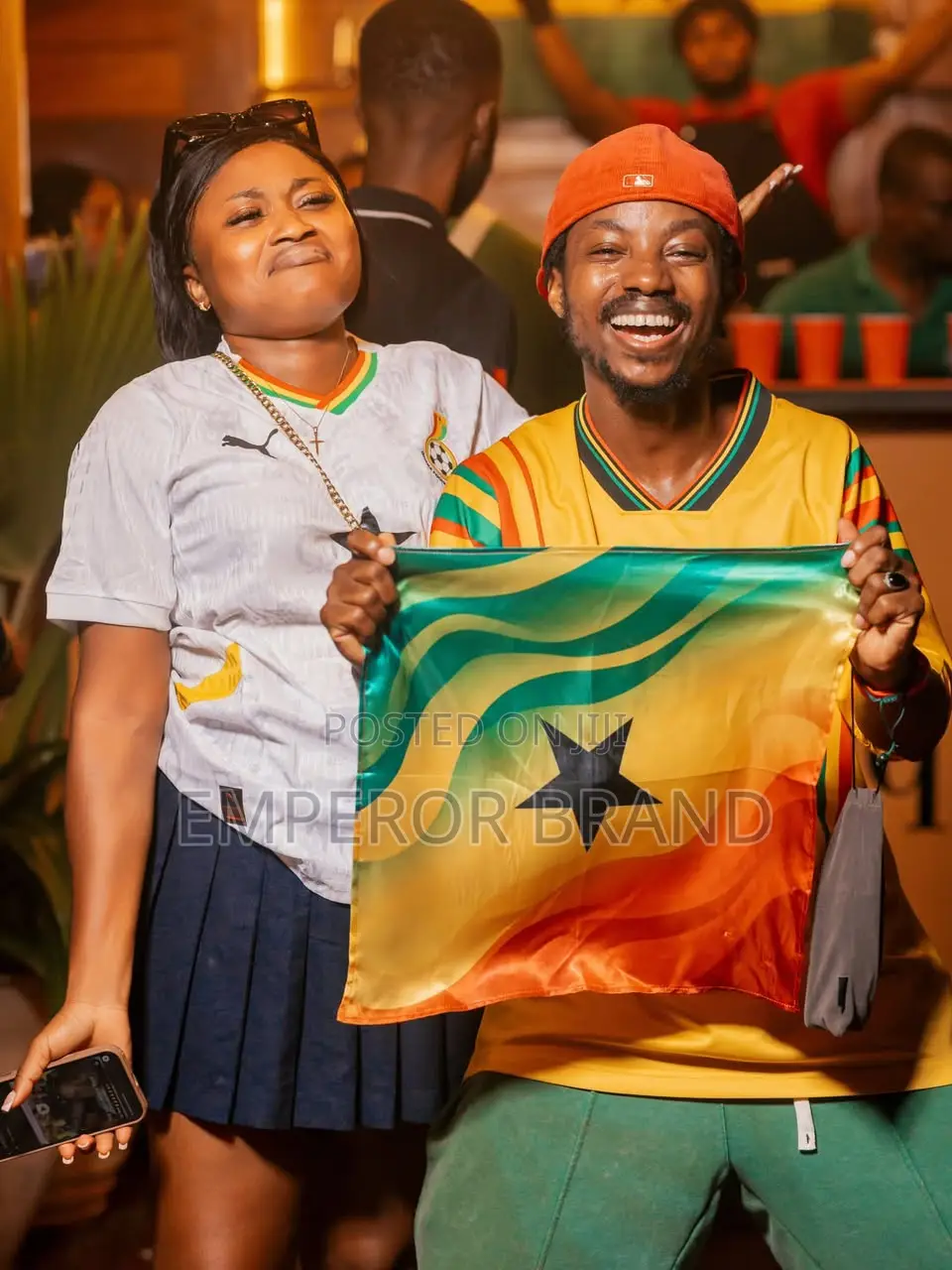 Ghana World Cup Fan Scarf | Black Star Silk Flag Scarf