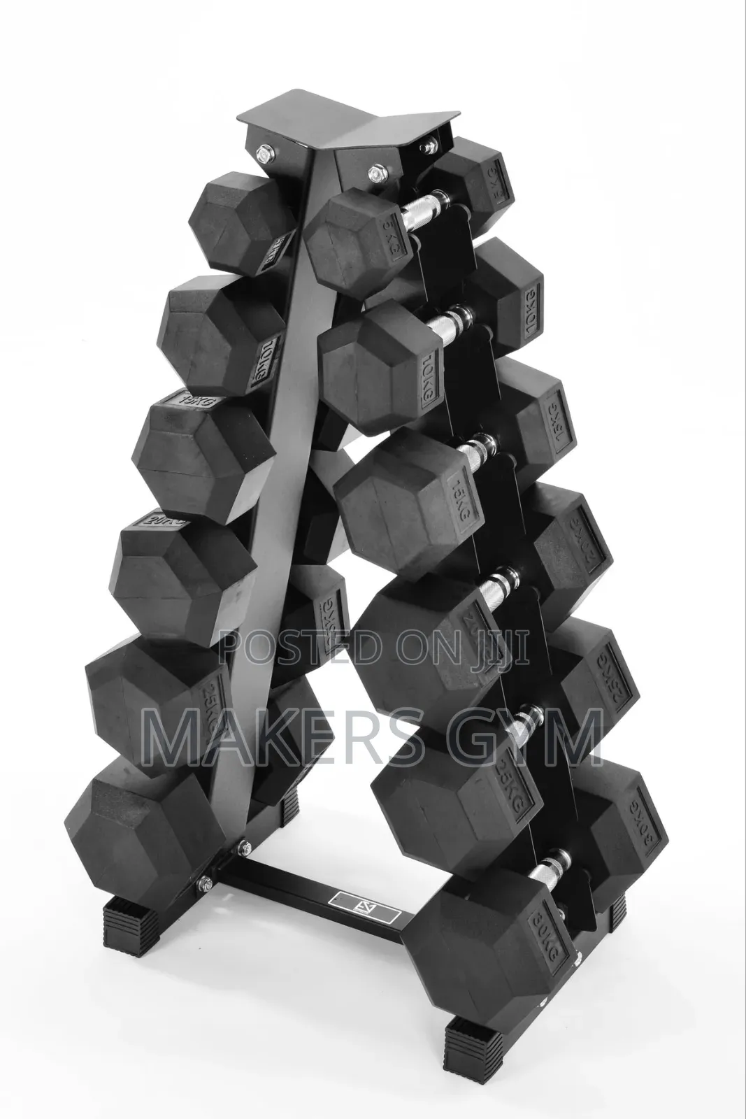 10kg - 37.5kg Dumbbell Set With Rack