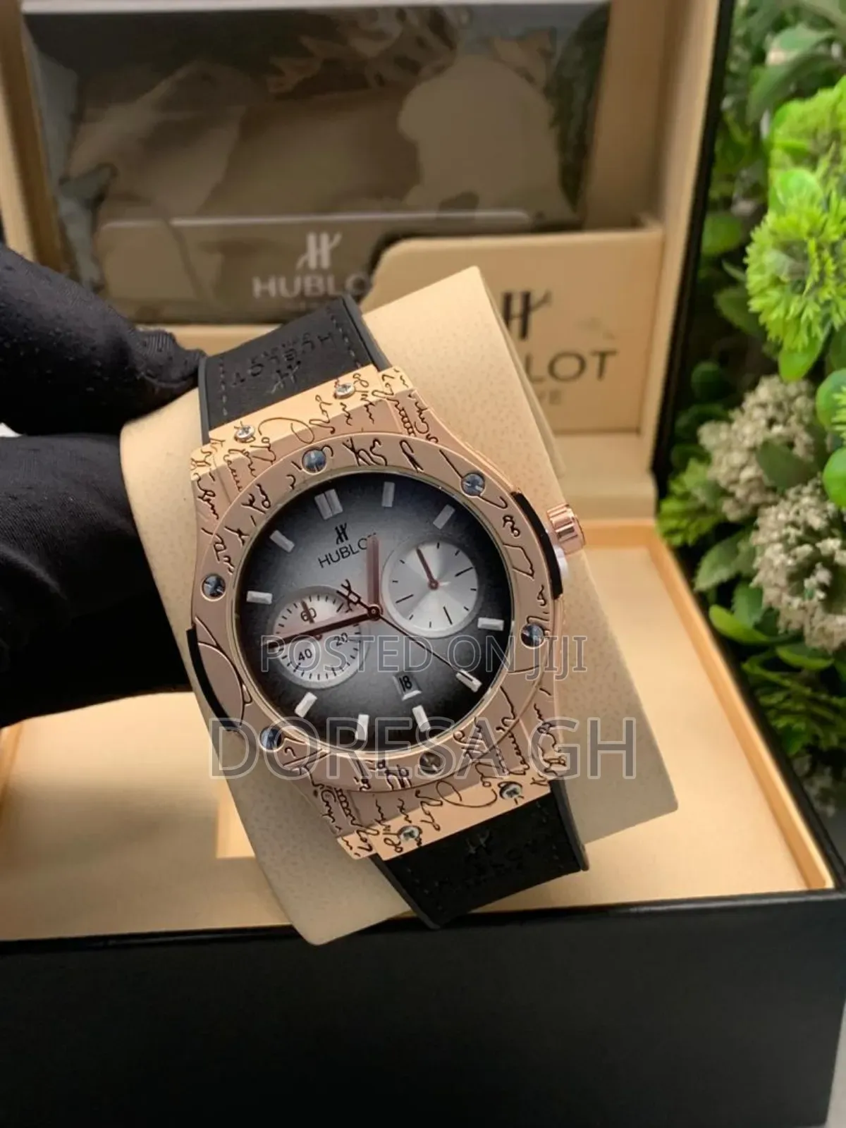Hublot Leather Watch – Men’S Unisex Luxury Watch in Ghana