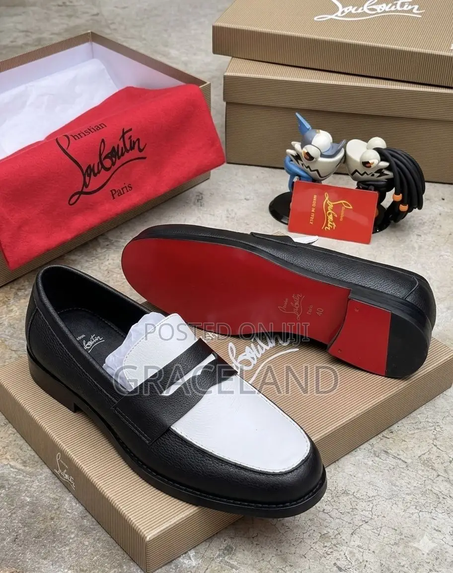 This Is Original Pure Real Leather Christian Louboutin Loafer for Men