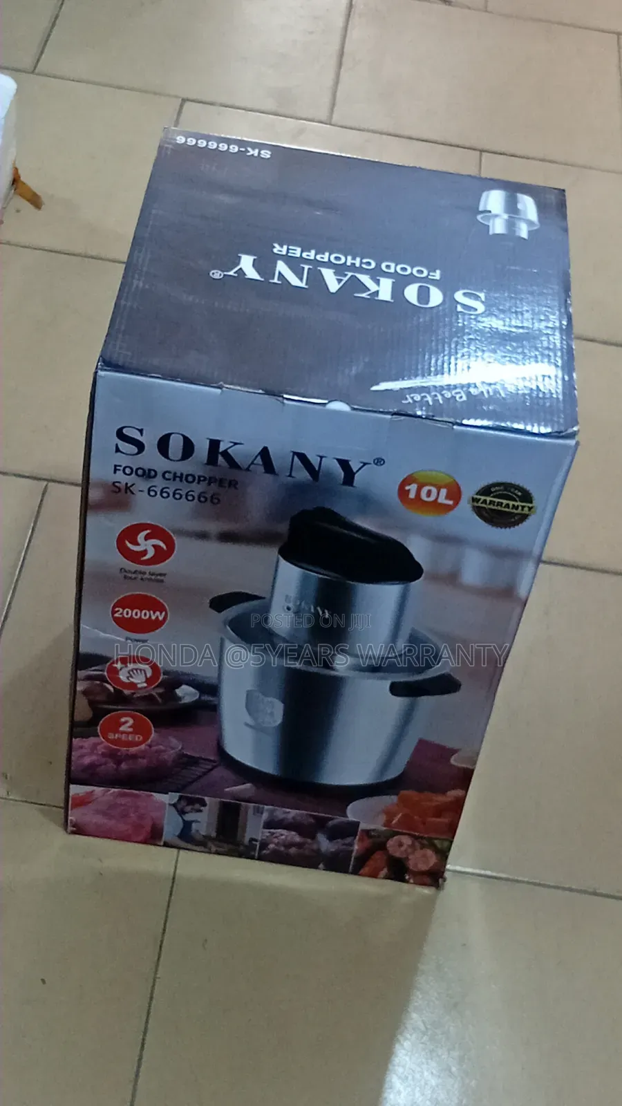Durable Sokany Food Chopper – Ideal for Fufu, More