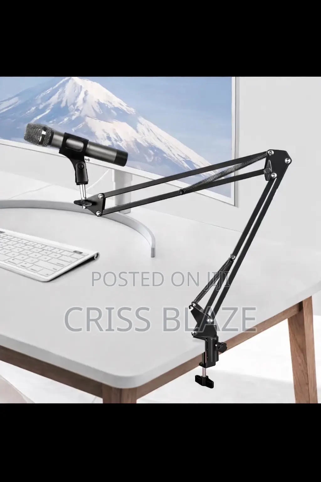 Table Microphone Stand. Boom Arm Mic Holder
