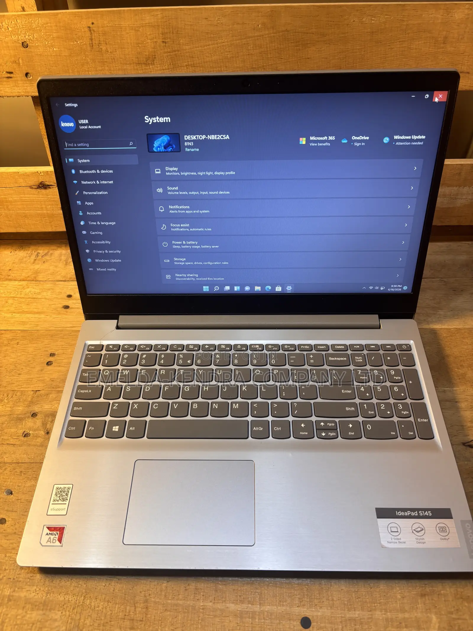 Laptop Lenovo IdeaPad S145 8GB AMD A6 SSD 512GB