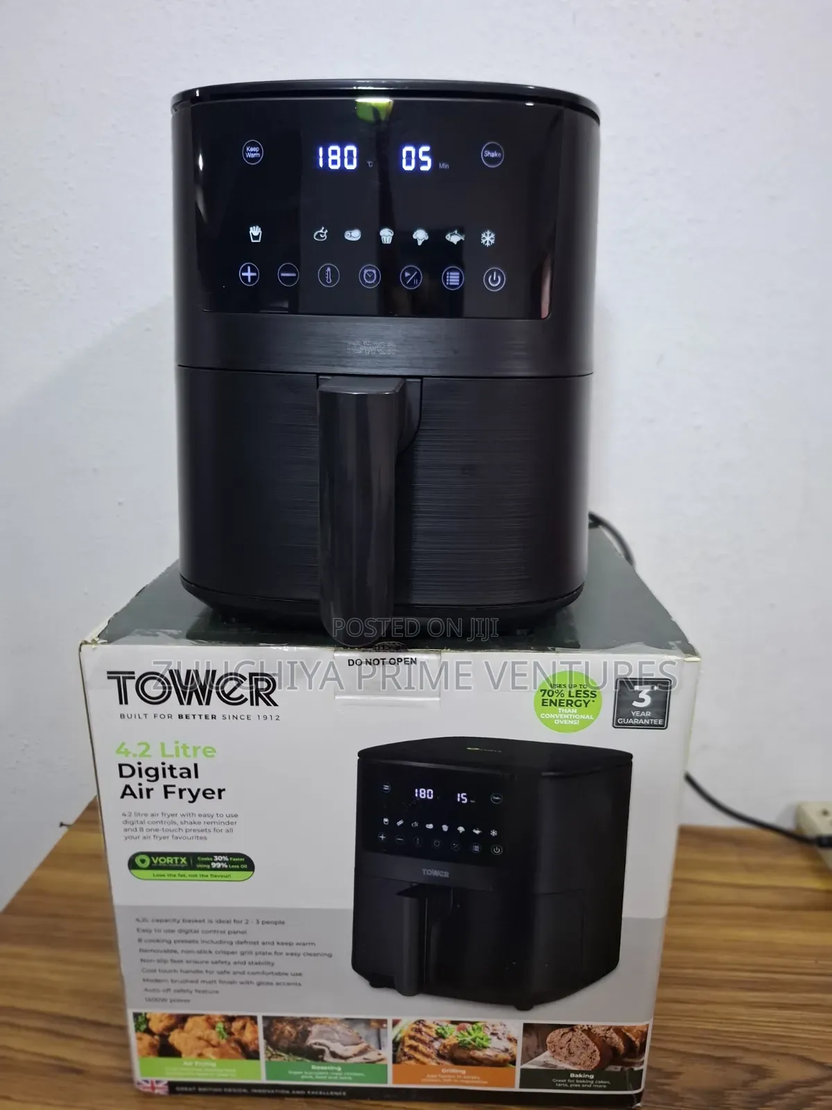 4.2l Tower Digital Black Air Fryer From Uk