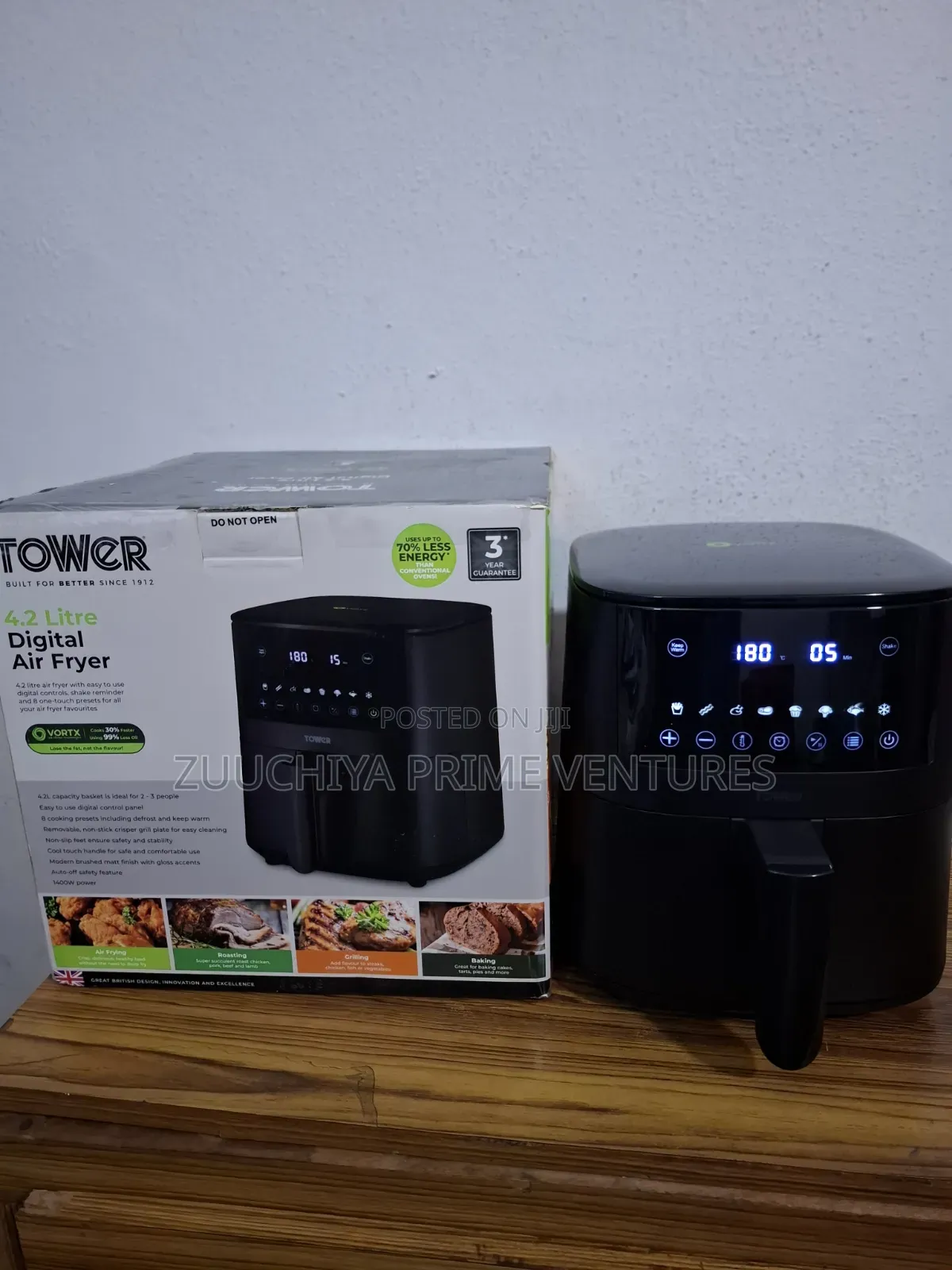 4.2l Tower Digital Black Air Fryer From Uk