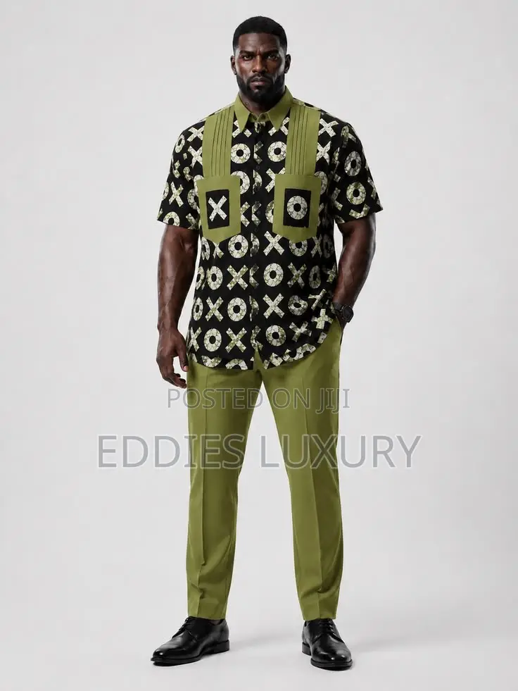 Exquisite Ankara Shirt and Down for Men