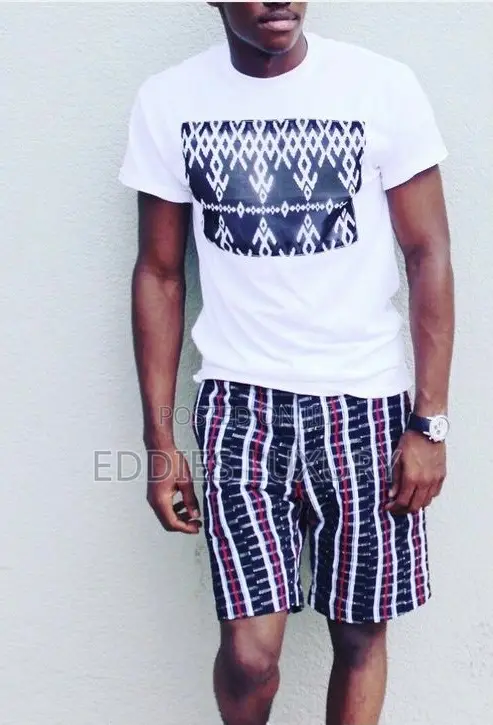Remarkable African Print T- Shirt and Down