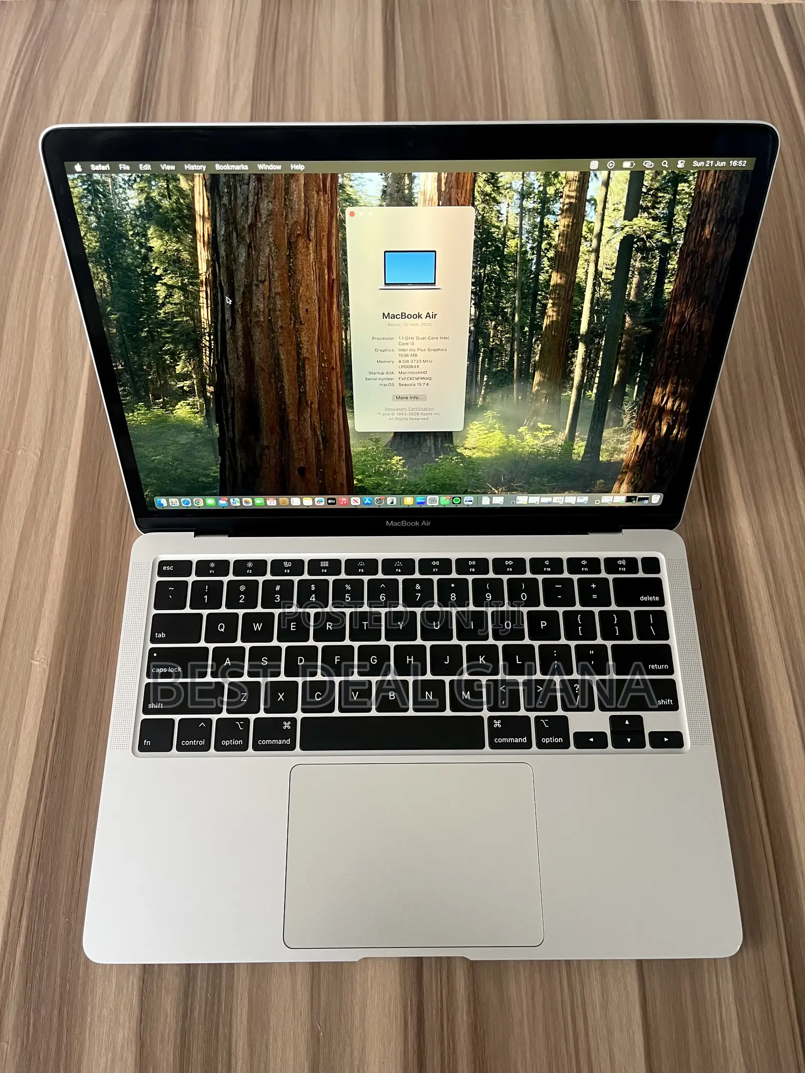Laptop Apple MacBook Air 2020 8GB Intel Core i3 SSD 128GB
