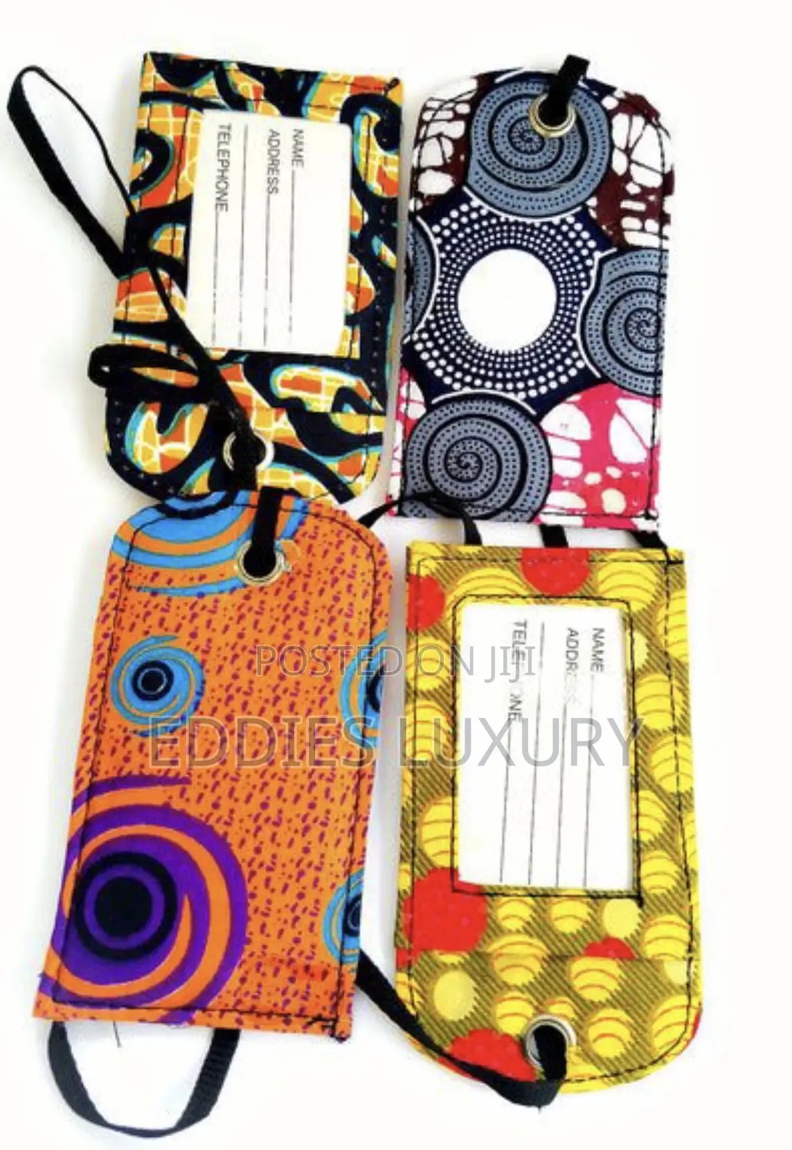 Remarkable African Print Luggage Tags