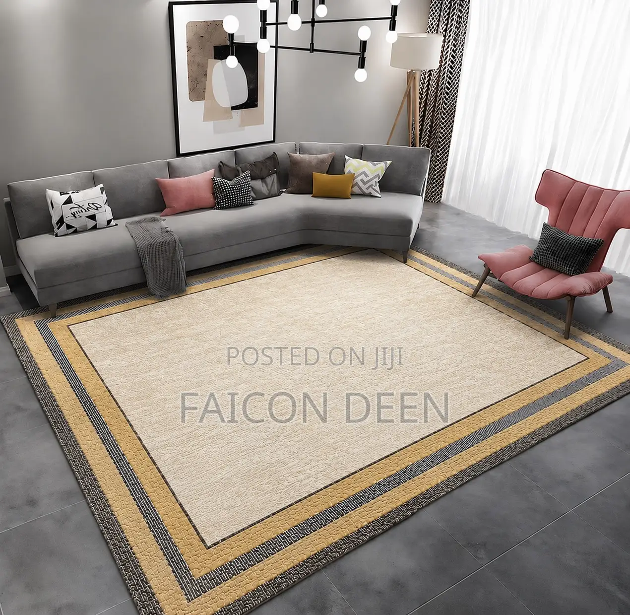 Premium Living Room Hairy Carpet(Size 180x270cm)Big Size Floor Carpets
