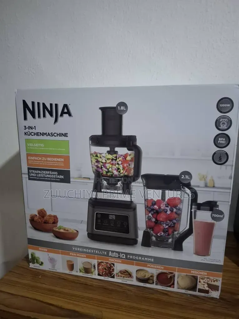 3-in-1 Ninja Auto-Iq Blender/Food Processor/S-Jug From Germany 