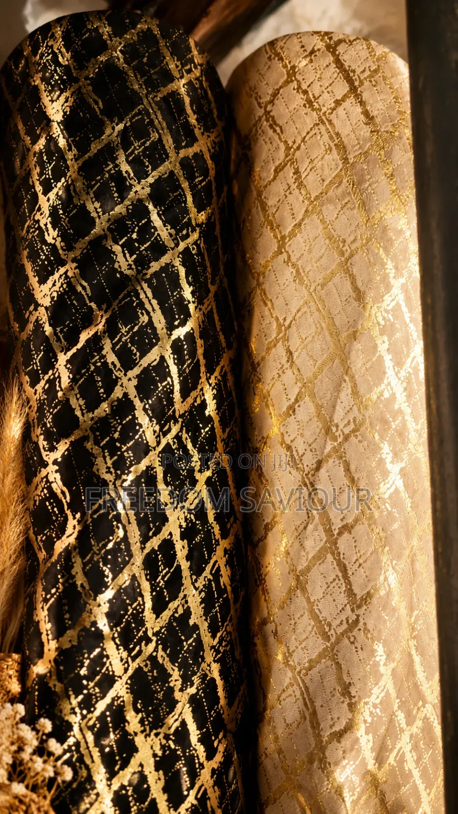Premium Velvet Upholstery Fabric Roll (Cream Purple)