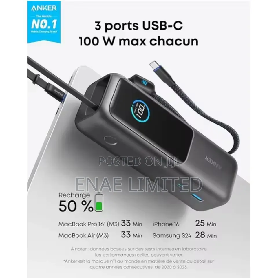 Anker 165w Laptop/Phone Powerbank Bank (25,000mah)