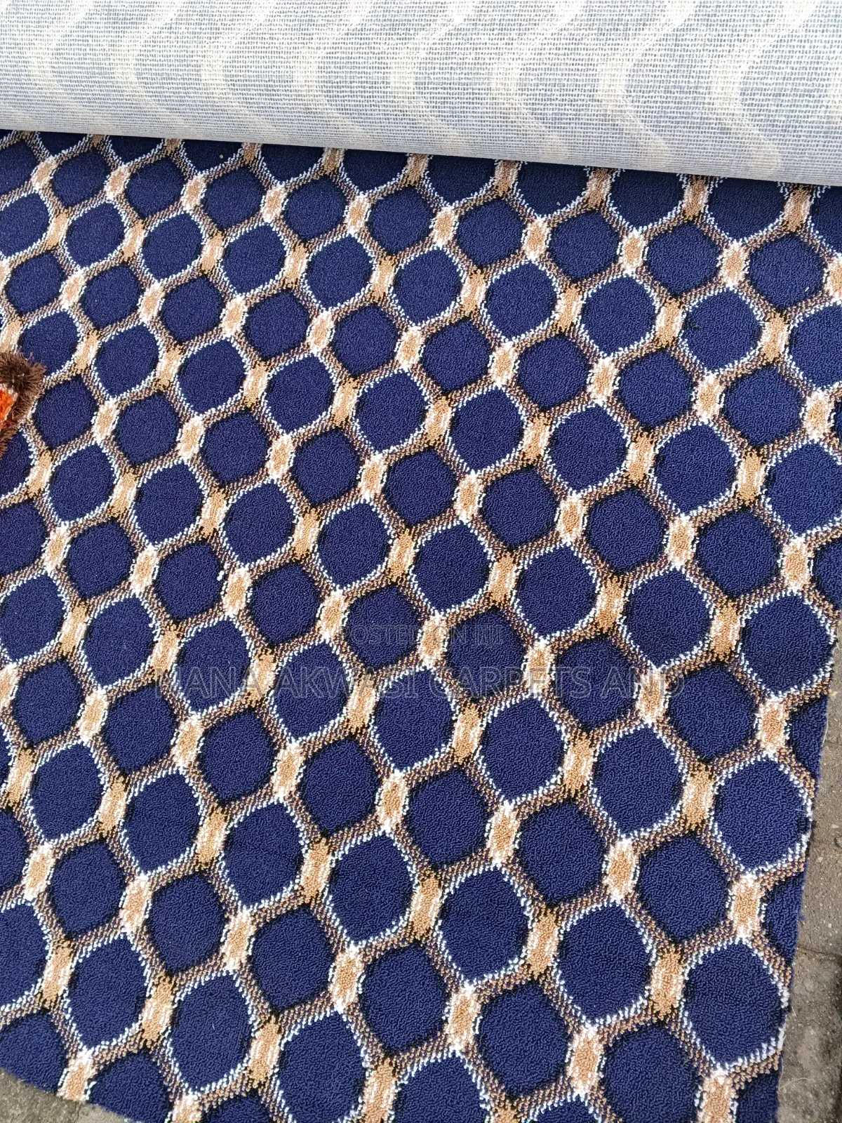 Design Darkblue Industrial Carpet for Conference Room