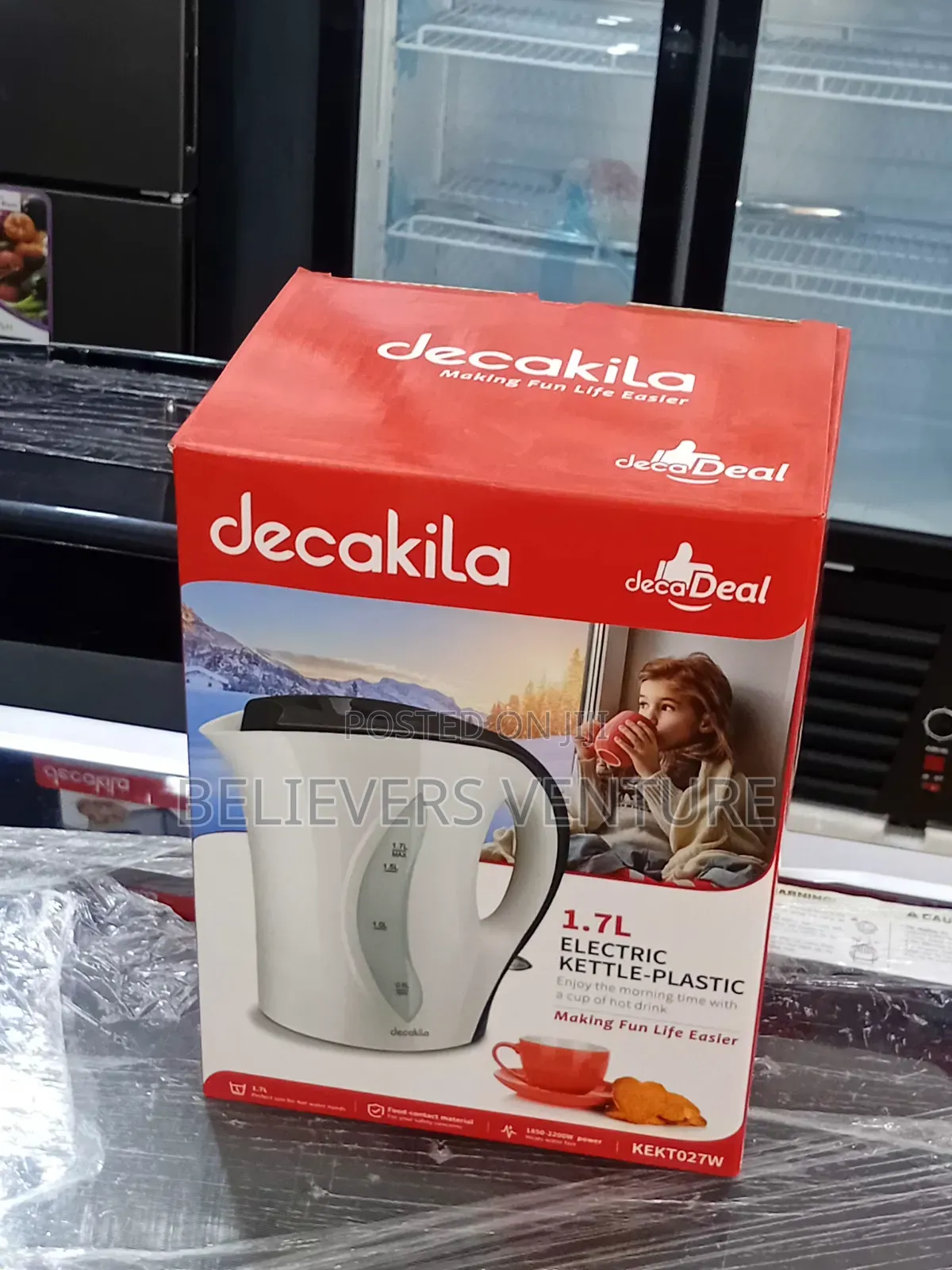 Powerful 2200w Decakila Electric Kettle – 1.7l Capacity
