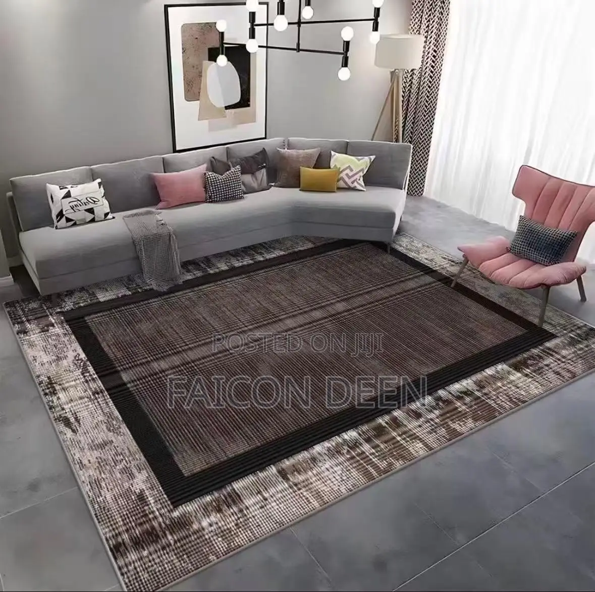 Rich Elegant Hairy Floor Carpets Big Size 180x270cm