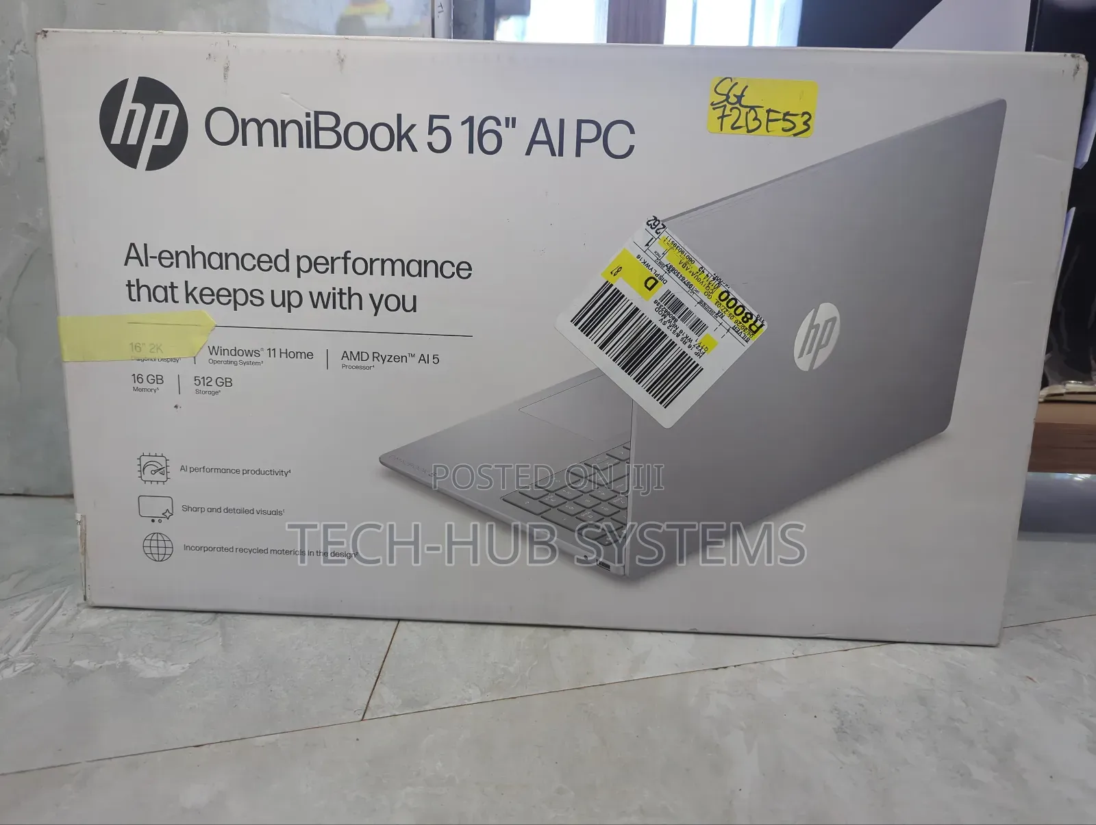 New Laptop HP OmniBook 5 16" 16GB AMD Ryzen SSD 512GB
