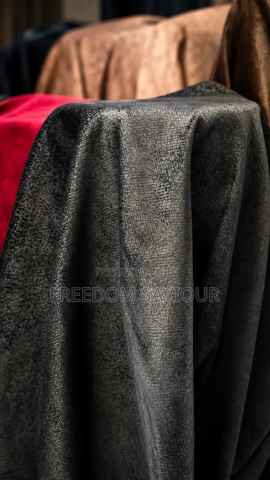 Premium Charcoal Velvet Upholstery Fabric Elegant Sofa Material