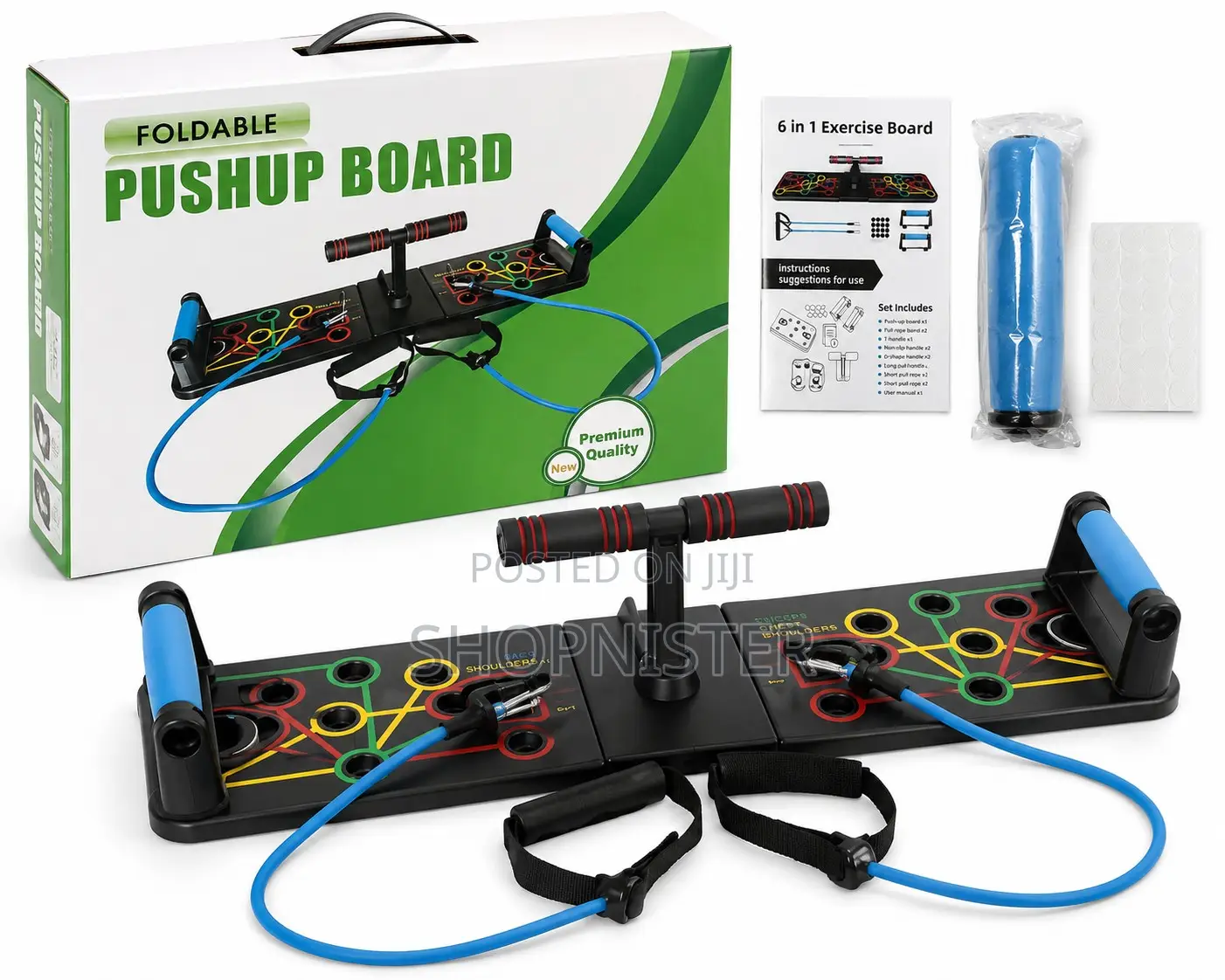 Multi-Function Home Gym Exercise Board With Resistance Bands