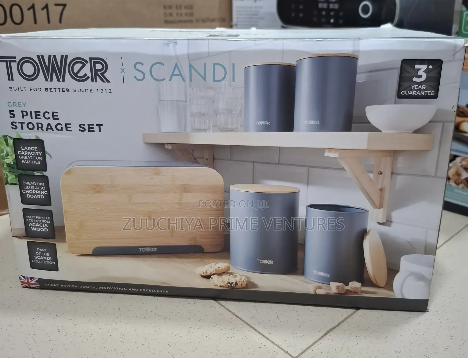Tower 5pcs Bamboo Storage Canister Set From Uk 