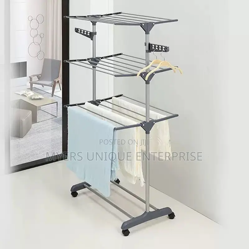 Hostel 4 Layer Clothes Rack-No Drilling Needed
