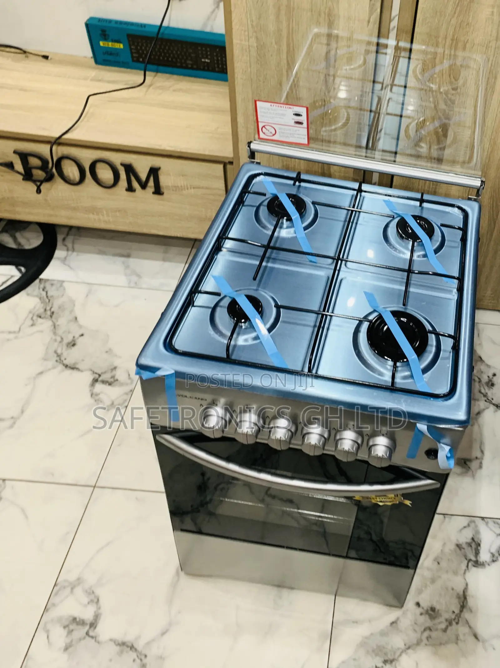 Zealous Best Volcano 4-Burner Gas Cooker 50x50 Oven With Grill