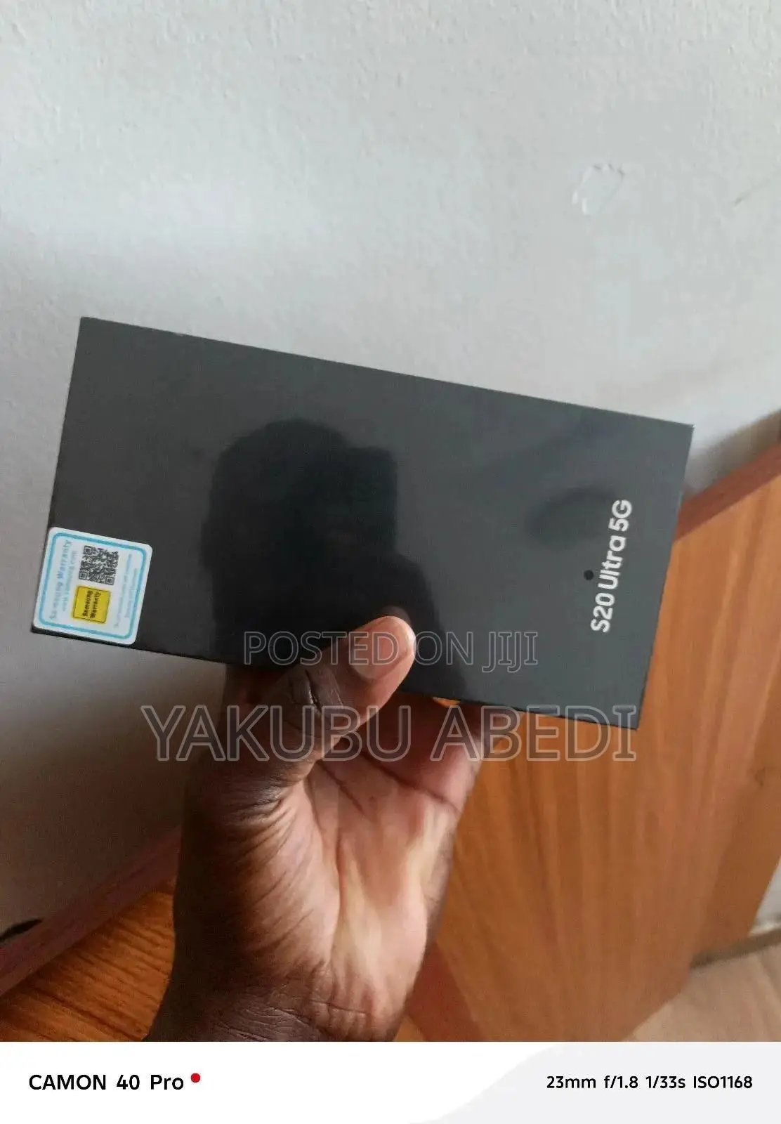New Samsung Galaxy S20 Ultra 128 GB Black