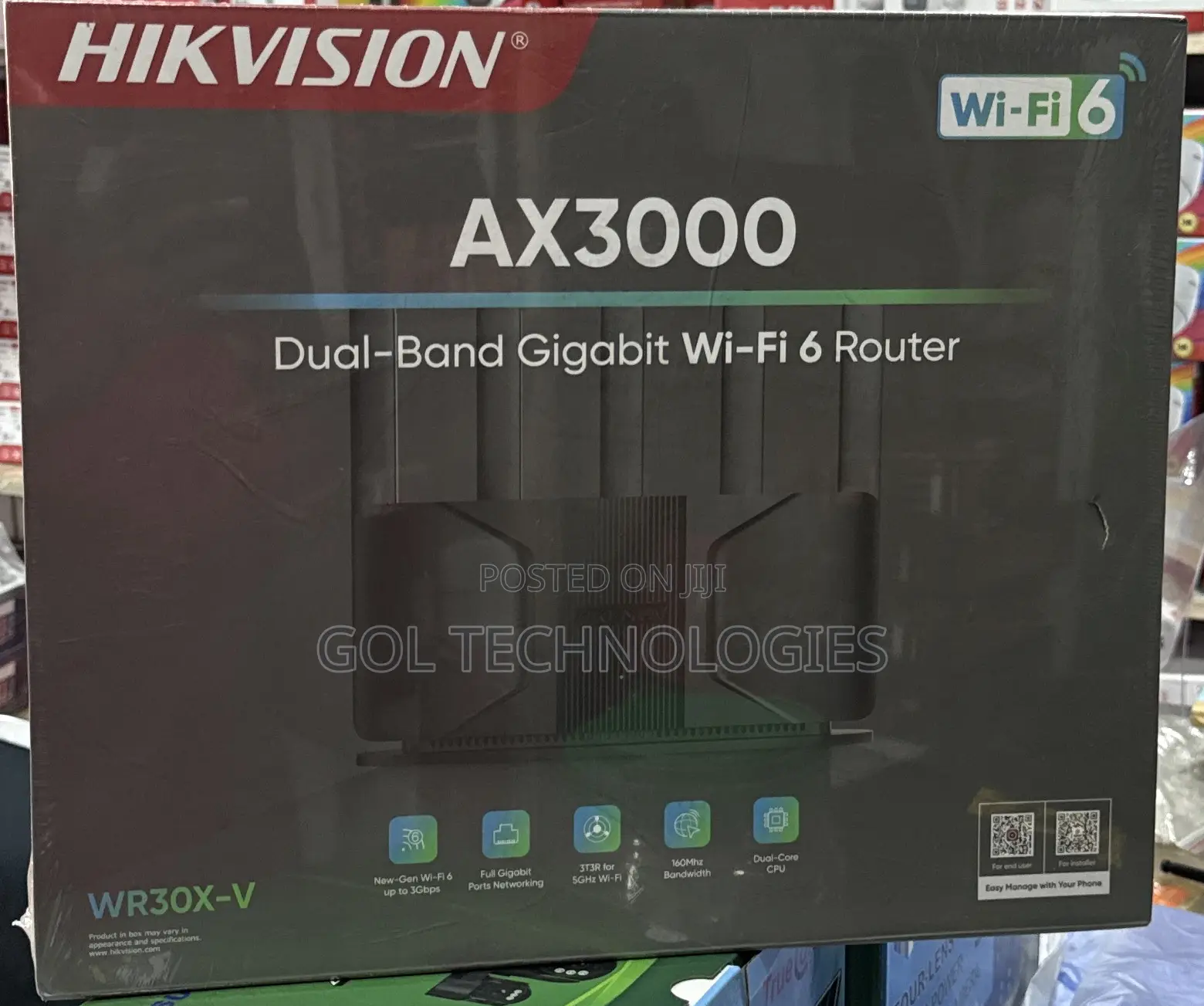 Hikvision Ax3000 Dual -Band Gigabit Wifi 6 Router Ds-3wr30x-V