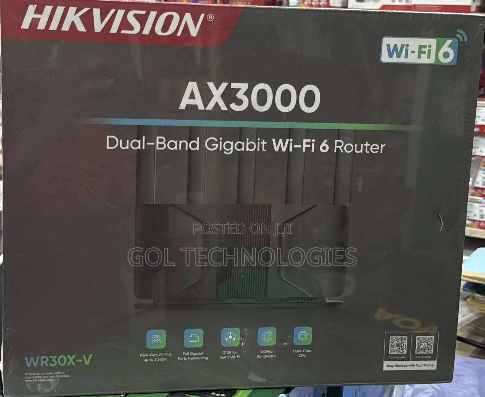 Hikvision Ax3000 Dual -Band Gigabit Wifi 6 Router Ds-3wr30x-V