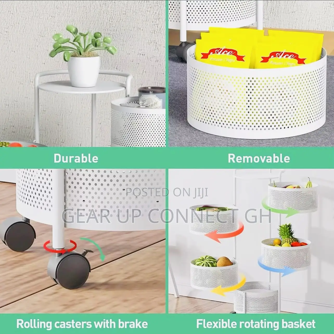 5-Tier Round Rotation Storage Rack