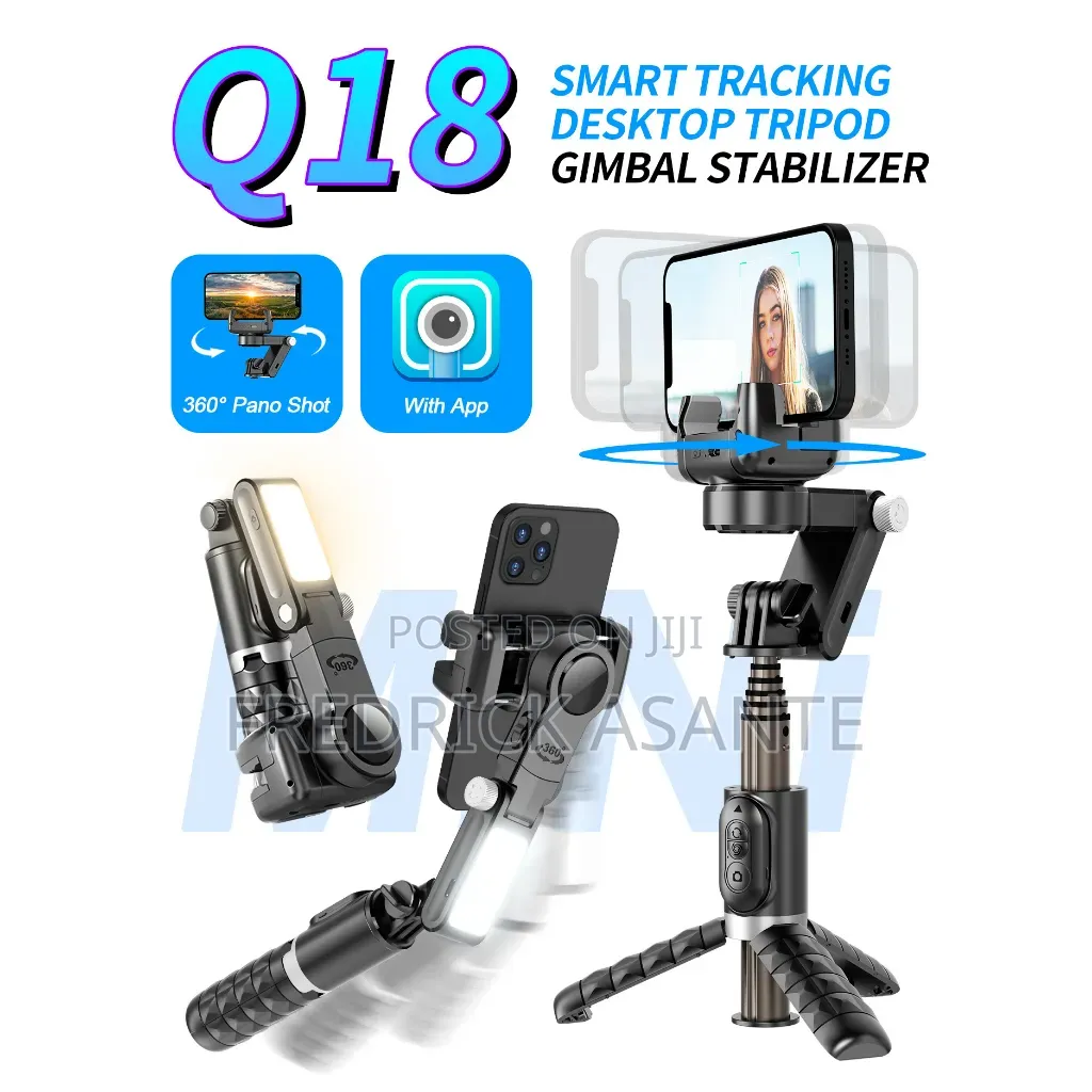  Q18 360° Ai Smart Gimbal With Led Fill Light