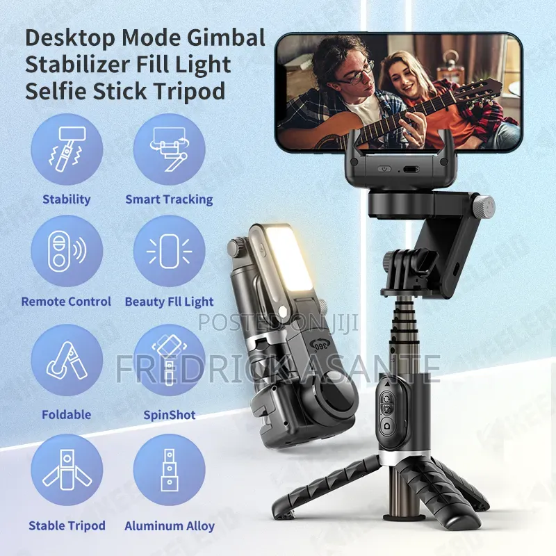  Q18 360° Ai Smart Gimbal With Led Fill Light