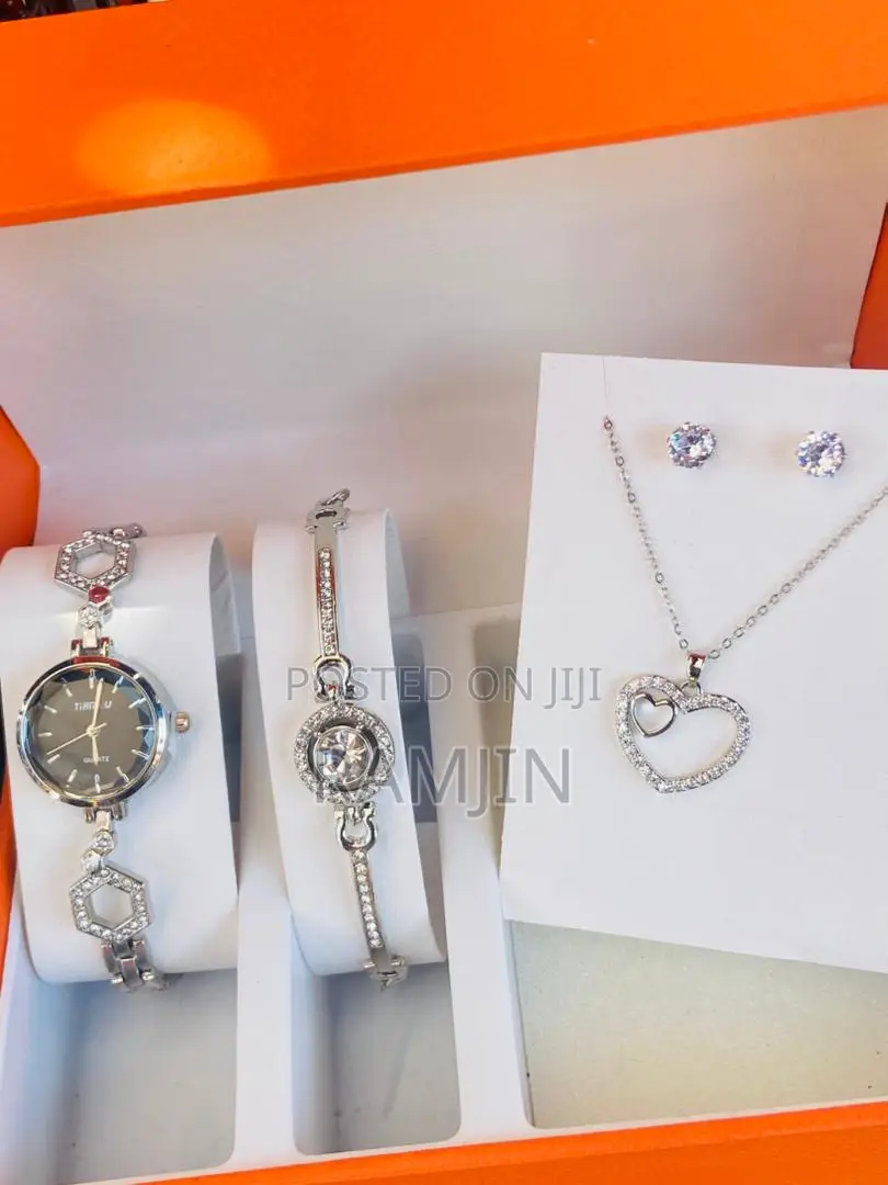 Lady's Watch, Bracelet, Necklace, Earings Set