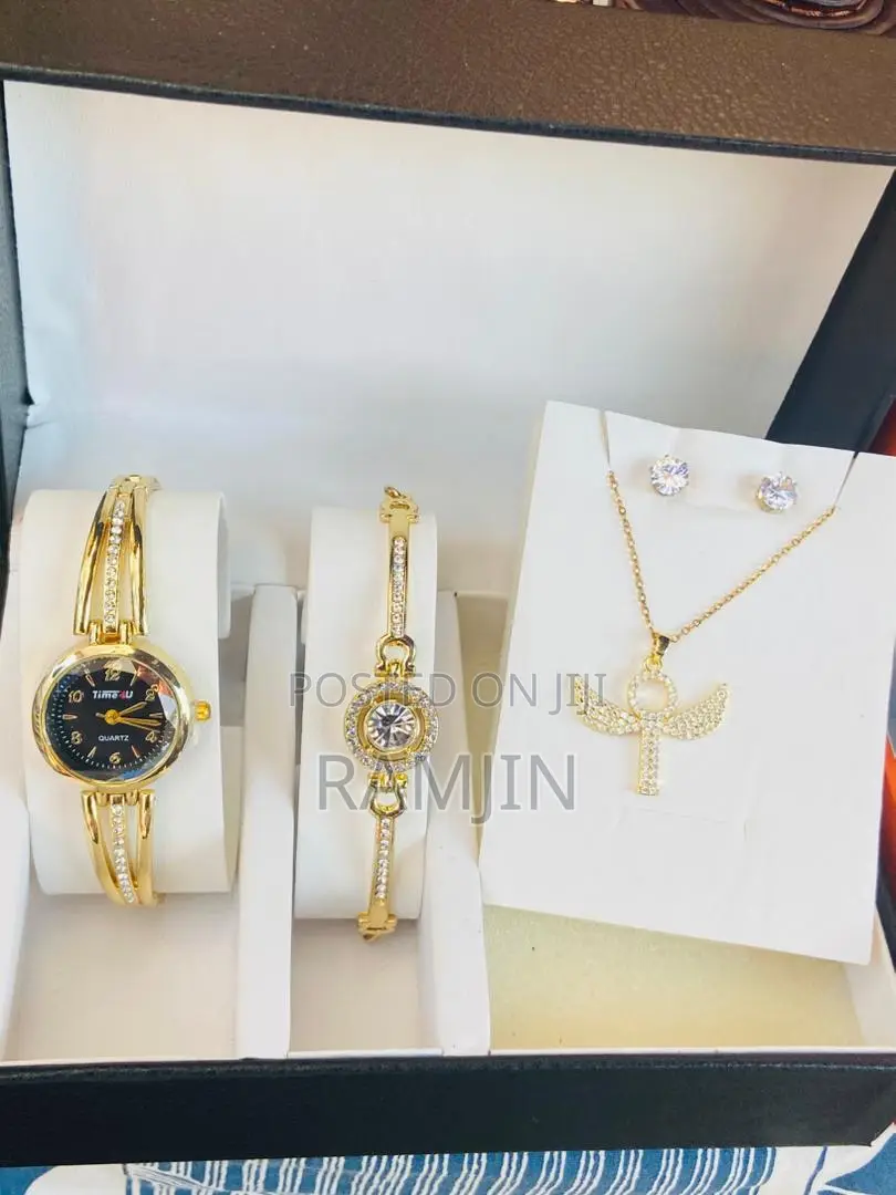Lady's Watch, Bracelet, Necklace, Earings Set