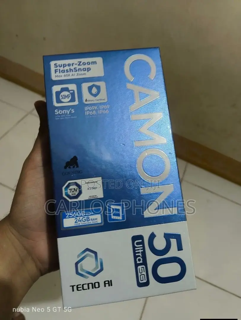New Tecno Camon 50 Ultra 256 GB Black