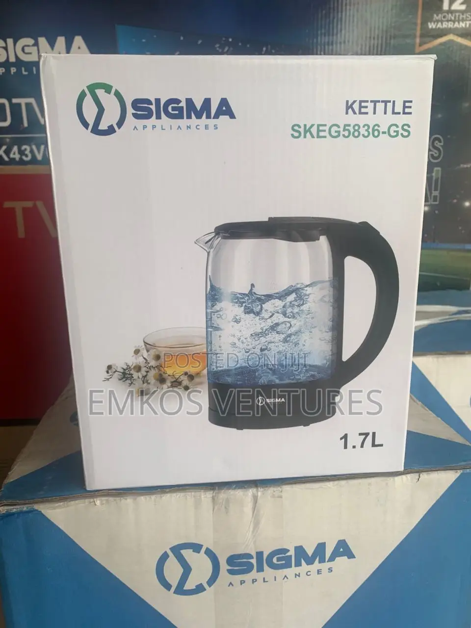 Sigma Skeg5836-Gs 1.8-Litre Electric Glass Kettle
