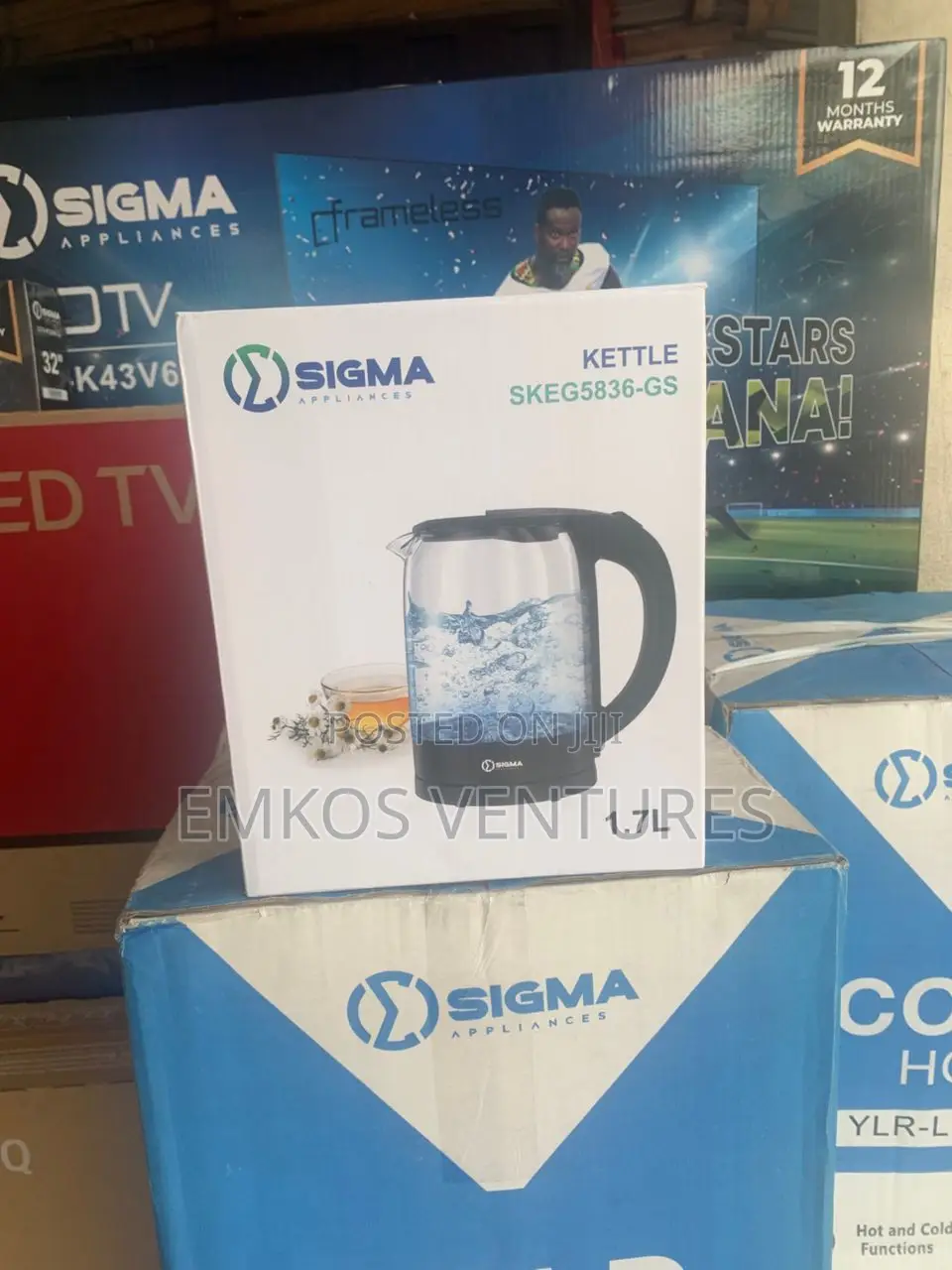 Sigma Skeg5836-Gs 1.8-Litre Electric Glass Kettle