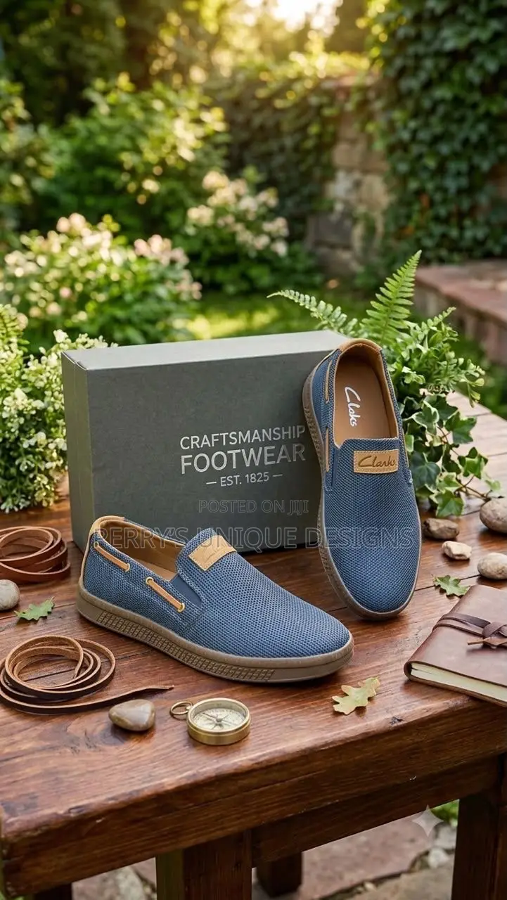 Clarks Men's Breathable Denim-Mesh Classic Slip-on Loafers