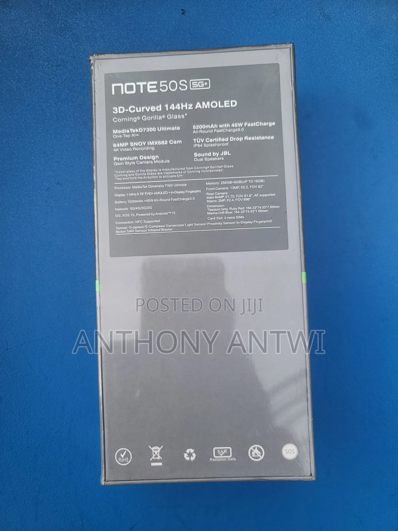 New Infinix Note 50s 256 GB Black