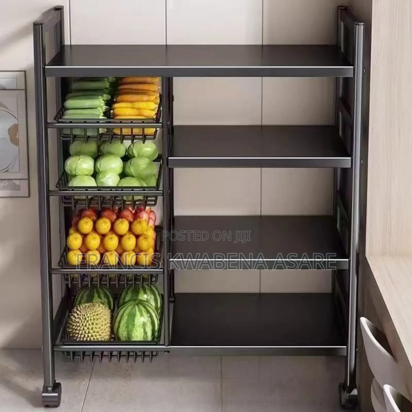 Metal Kitchen Rack 90cm×32cm×135cm