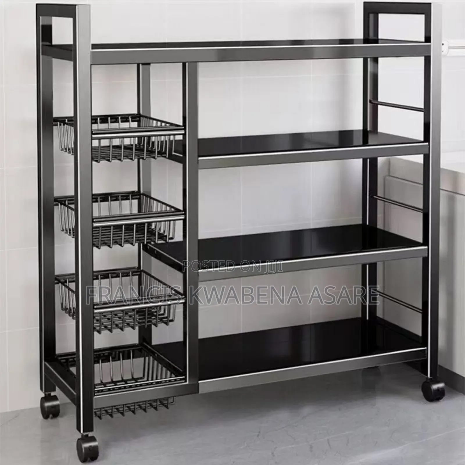 Metal Kitchen Rack 90cm×32cm×135cm