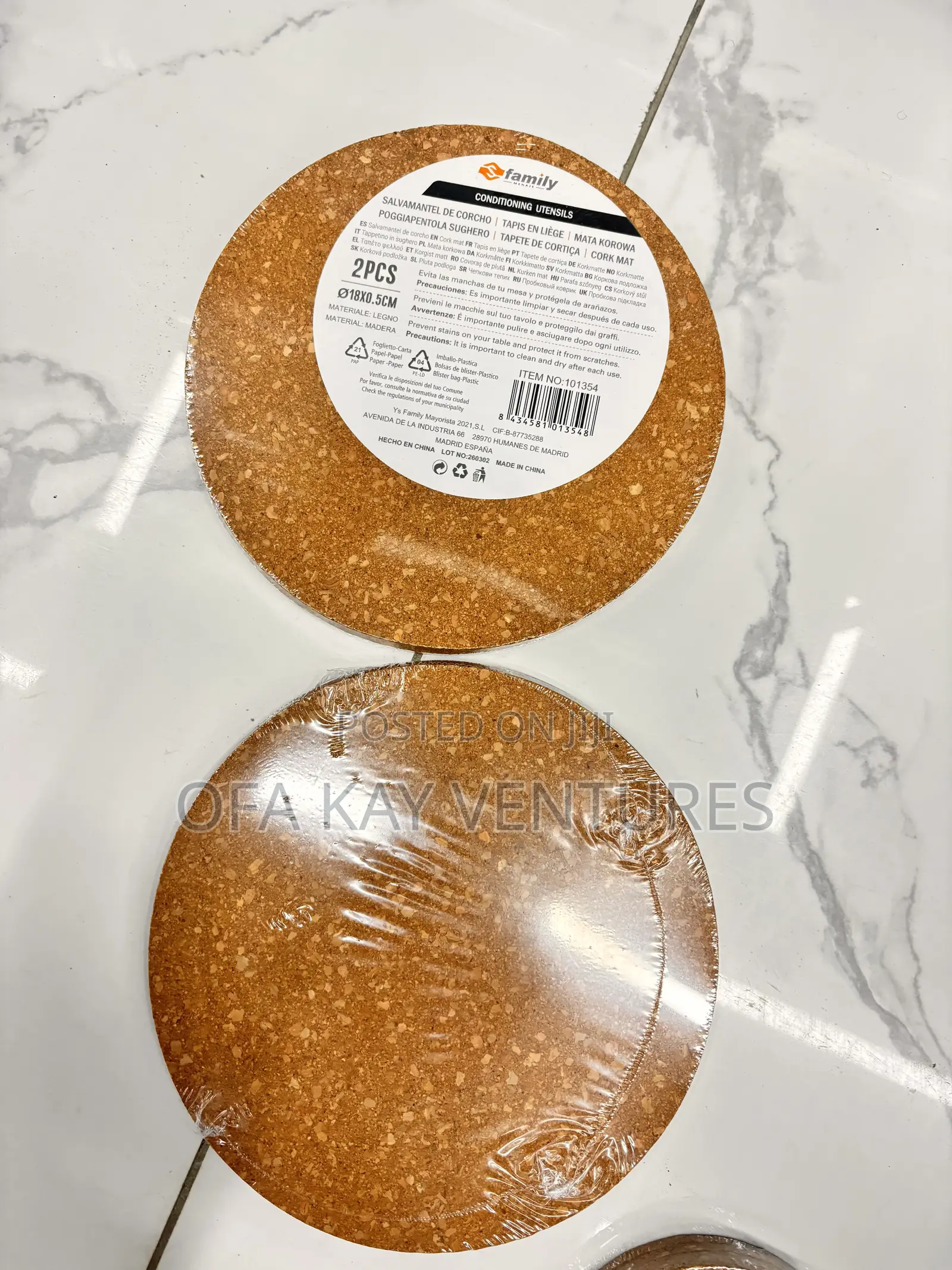 2pcs Big Plain Table Coaster