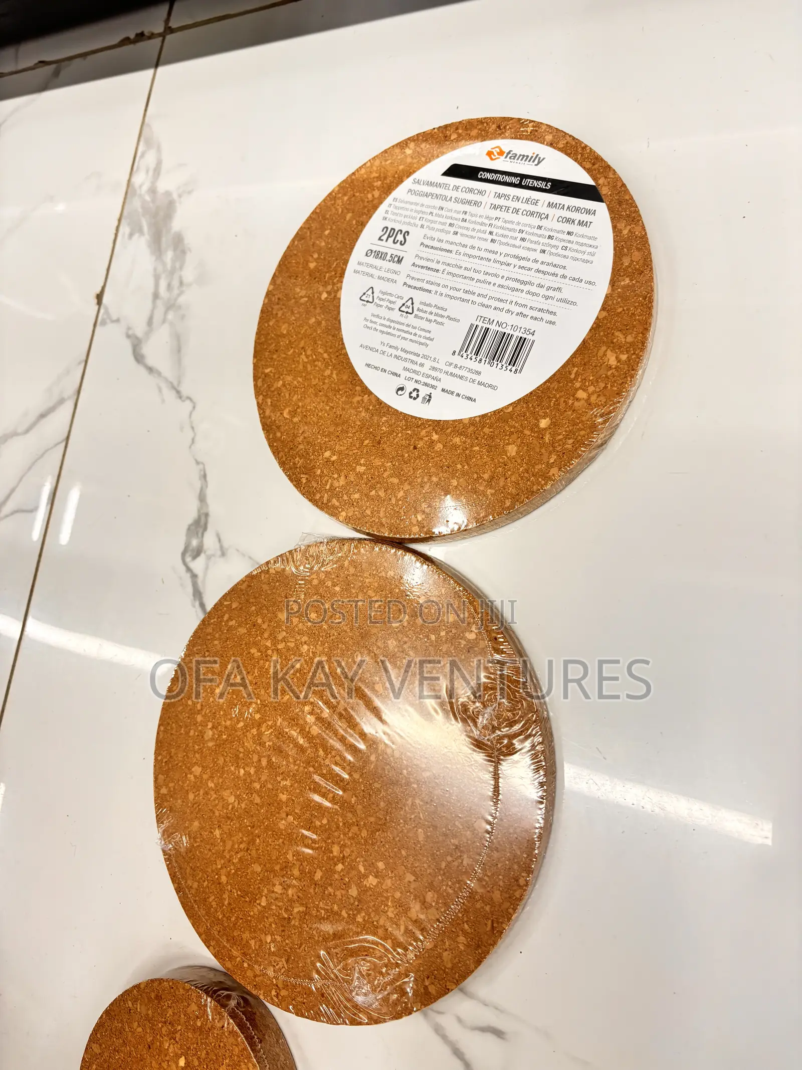 2pcs Big Plain Table Coaster