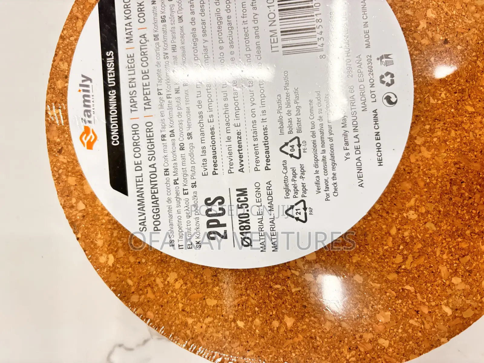 2pcs Big Plain Table Coaster