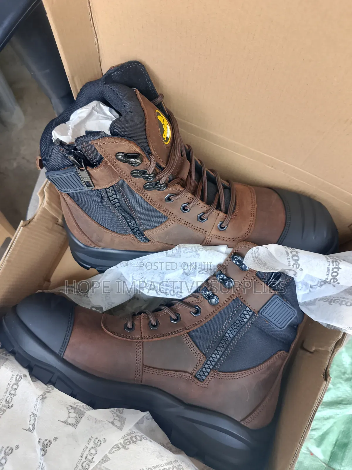 Safetoe Toe Safety Desert Boot<>(Coffee Brown Colour)