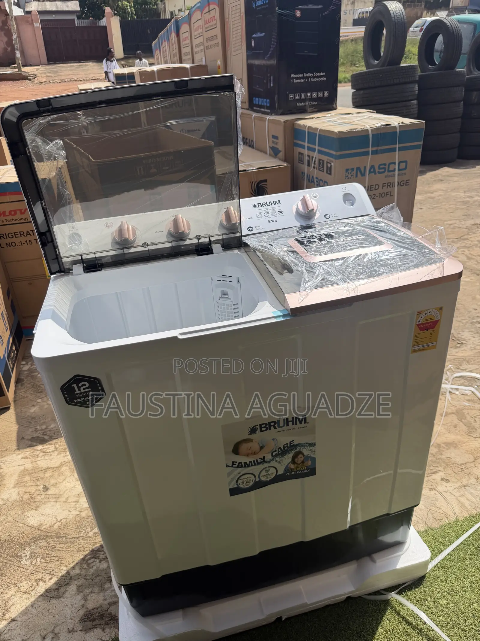 Bruhm 12 Kg Twin Tab Washing Machine- Semi Automatic