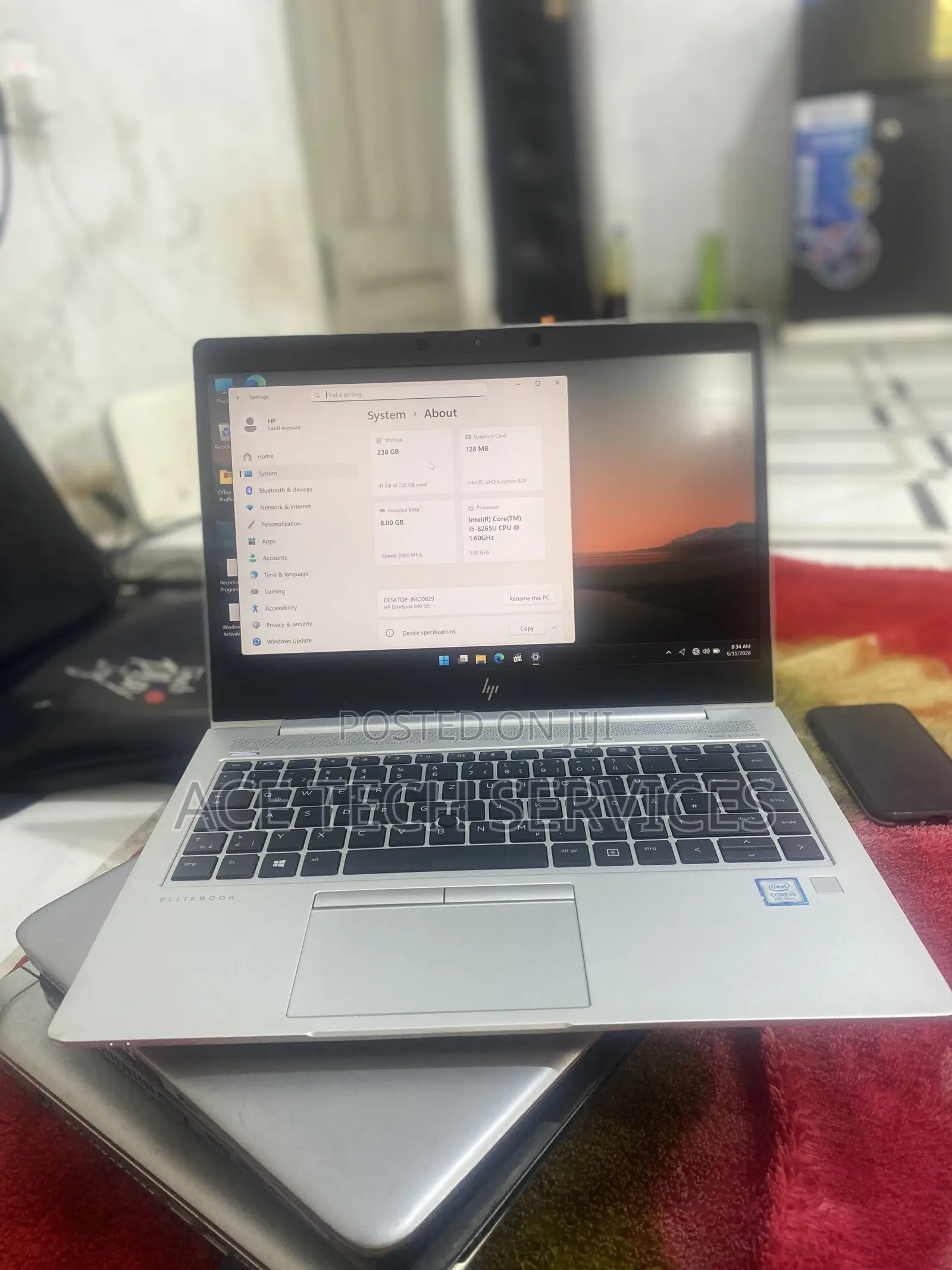 Laptop HP EliteBook 830 G5 8GB Intel Core i5 SSD 256GB