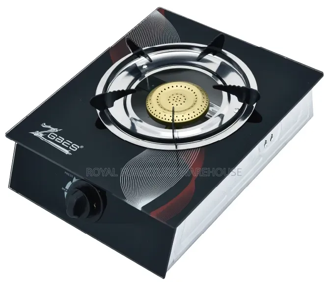 Zgbes Tempered Glass Automatic Ignition Single Burner Gas Stove.