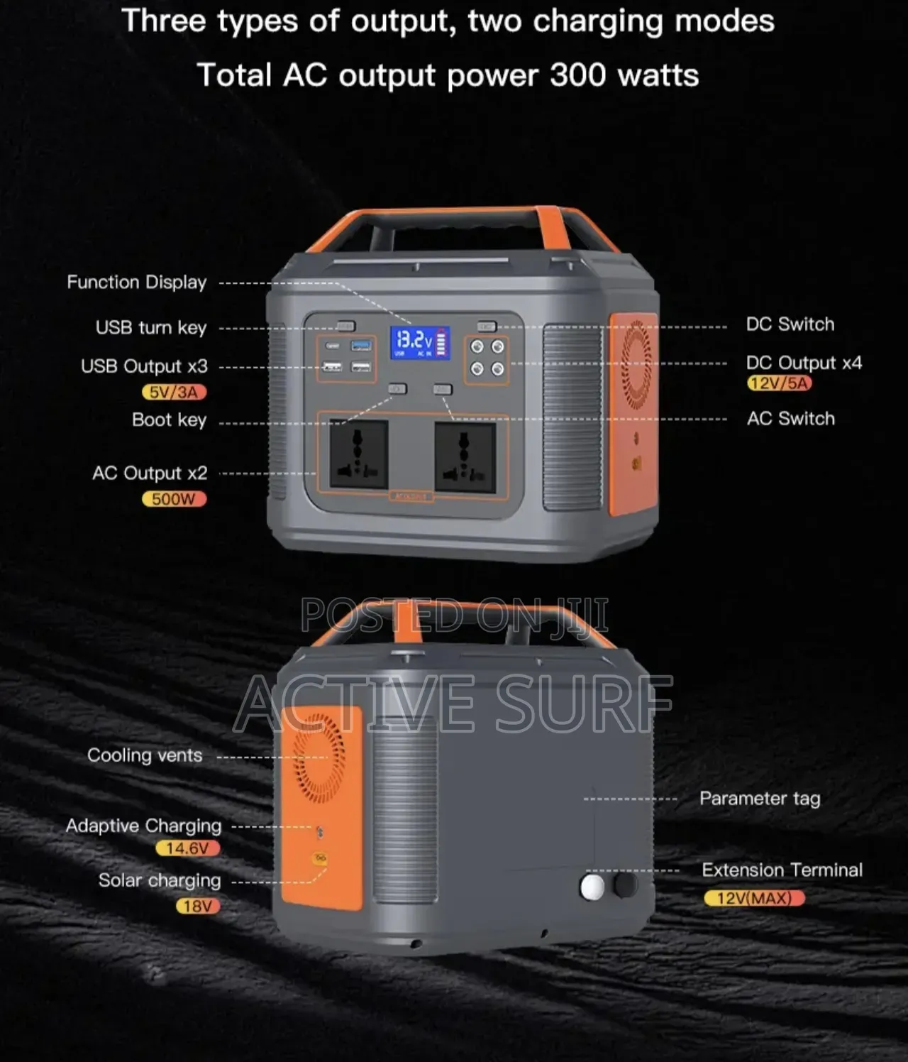 300w Portable Solar Power Station. Reliable Power Anytime, Anywhere!