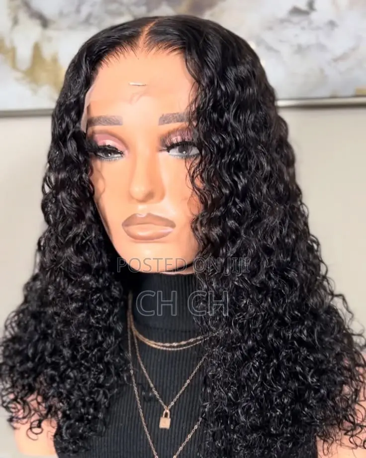 New Black 20 Inches Long Smart Jerry Wet Curls With a 4by4 Closure